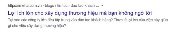     Mô tả meta cũng cần ngắn gọn để tránh lỗi trang web này gây khó chịu cho người truy cập